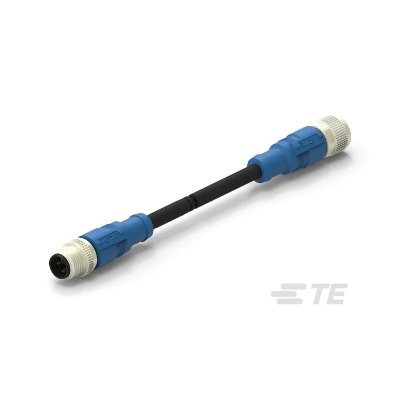 TE Connectivity Sensor Actuator Cable 5 m Polyurethane Jacket Black IP67 A Coding T4162113004-005