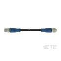 TE Connectivity Sensor Actuator Cable 5 m Polyurethane Jacket Black IP67 A Coding T4162113004-005