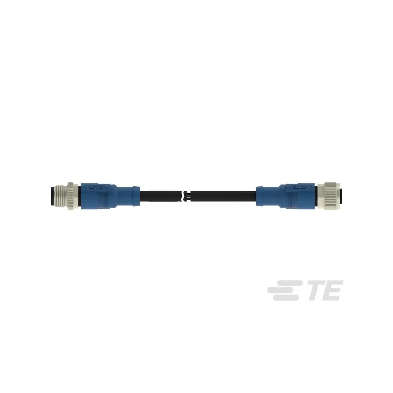 TE Connectivity Sensor Actuator Cable 5 m Polyurethane Jacket Black IP67 A Coding T4162113004-005