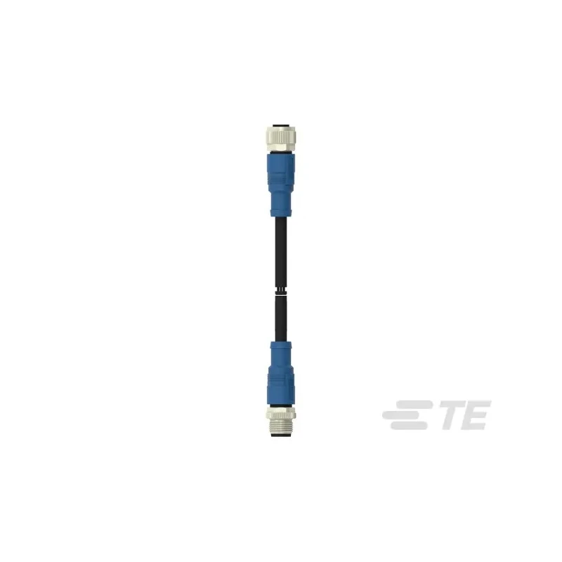 TE Connectivity Sensor Actuator Cable 5 m Polyurethane Jacket Black IP67 A Coding T4162113004-005