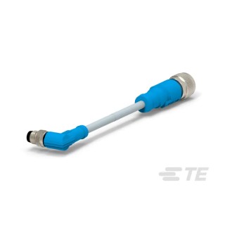 TE Connectivity Sensor Actuator Cable, Male 4 Way Right Angle to Female 4 Way Straight, Polyurethane Jacket T4052227004-001
