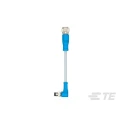 TE Connectivity Sensor Actuator Cable, Male 4 Way Right Angle to Female 4 Way Straight, Polyurethane Jacket T4052227004-001