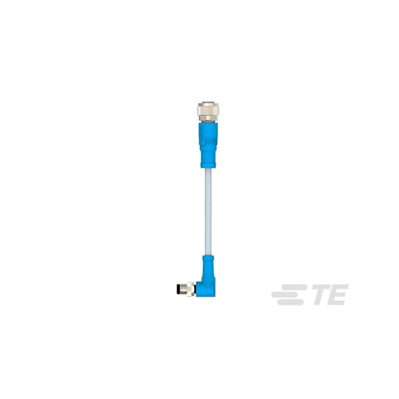 TE Connectivity Sensor Actuator Cable, Male 4 Way Right Angle to Female 4 Way Straight, Polyurethane Jacket T4052227004-001
