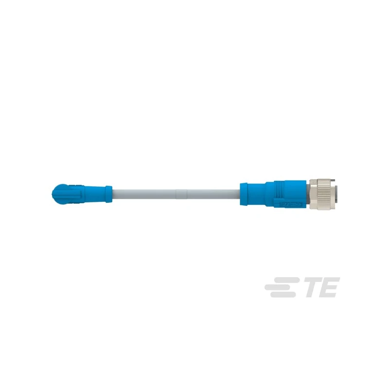 TE Connectivity Sensor Actuator Cable, Male 4 Way Right Angle to Female 4 Way Straight, Polyurethane Jacket T4052227004-001