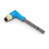 TE Connectivity Sensor Actuator Cable Male 4 Way M8 Right Angle to Unterminated Free End Polyurethane Jacket T4061220004-005