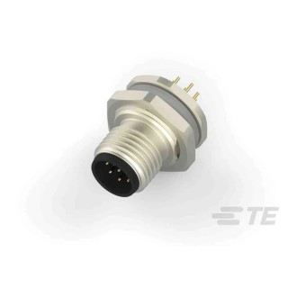 TE Connectivity Circular Connector 8 Contacts Rear Mount M12 Plug Male IP67 30V 2A T4140012081-000