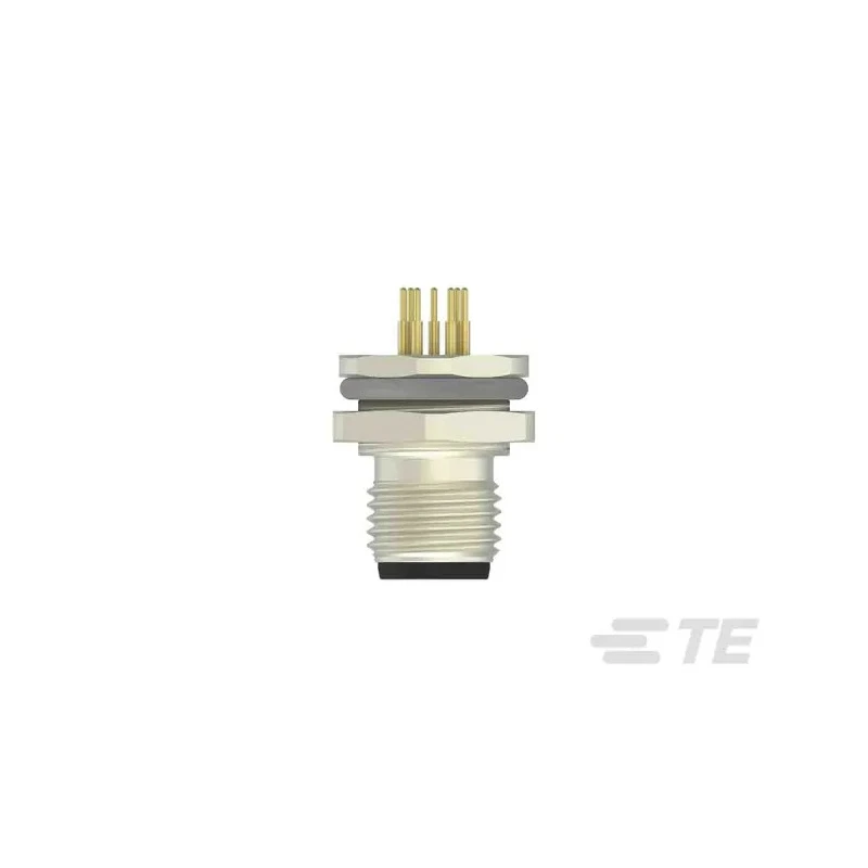 TE Connectivity Circular Connector 8 Contacts Rear Mount M12 Plug Male IP67 30V 2A T4140012081-000