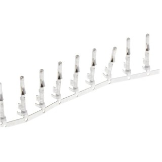 TE Connectivity Commercial MATE-N-LOK Series Male Crimp Terminal, 20 AWG Min Crimp, 14 AWG Max, Tin Plating, Brass 61118-1