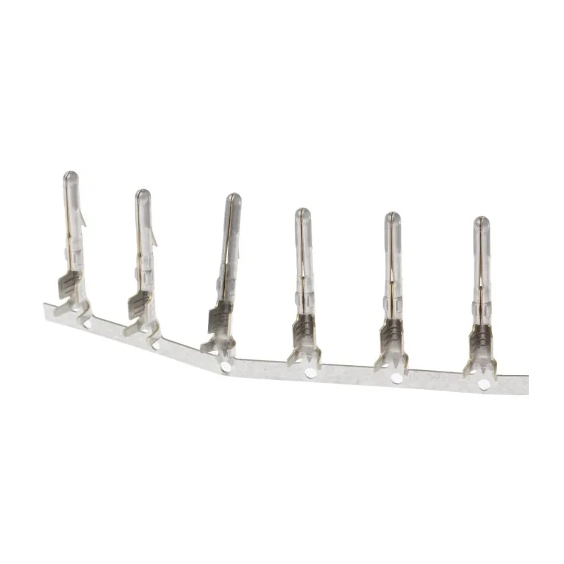 TE Connectivity Commercial MATE-N-LOK Series Male Crimp Terminal, 20 AWG Min Crimp, 14 AWG Max, Tin Plating, Brass 61118-1