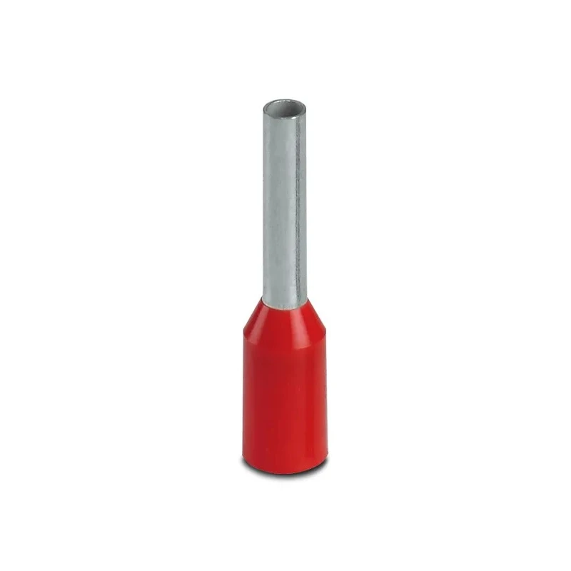 Phoenix Contact AI 1 -8 RD Insulated Ferrule, 8 mm Pin Length, 1.5 mm Pin Diameter, Red, Compatible with 18 AWG Wire 3200030