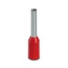 Phoenix Contact AI 1 -8 RD Insulated Ferrule, 8 mm Pin Length, 1.5 mm Pin Diameter, Red, Compatible with 18 AWG Wire 3200030