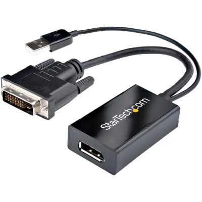 StarTech.com 1 Port DVI-D to DisplayPort Adapter 254 mm Cable Length 1920 x 1200 Pixel Maximum Resolution DVI2DP2