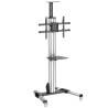StarTech.com Portable TV Stand with Adjustable Extension Arm VESA 200x200 to 600x400 Load 40kg Height 2.14m STNDMTV70