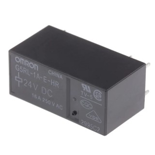 Omron PCB Power Relay 24V dc Coil 16A Switching Current SPST G5RL-1A-E-HR DC24