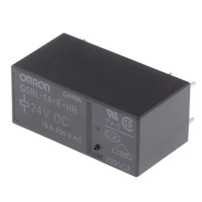 Omron PCB Power Relay 24V dc Coil 16A Switching Current SPST G5RL-1A-E-HR DC24