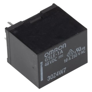 Omron PCB Power Relay 48V dc Coil 10A Switching Current SPST G5LE-1A DC48
