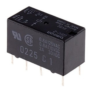 Omron PCB Signal Relay 9V dc Coil 2A DPDT G5V-2 9DC