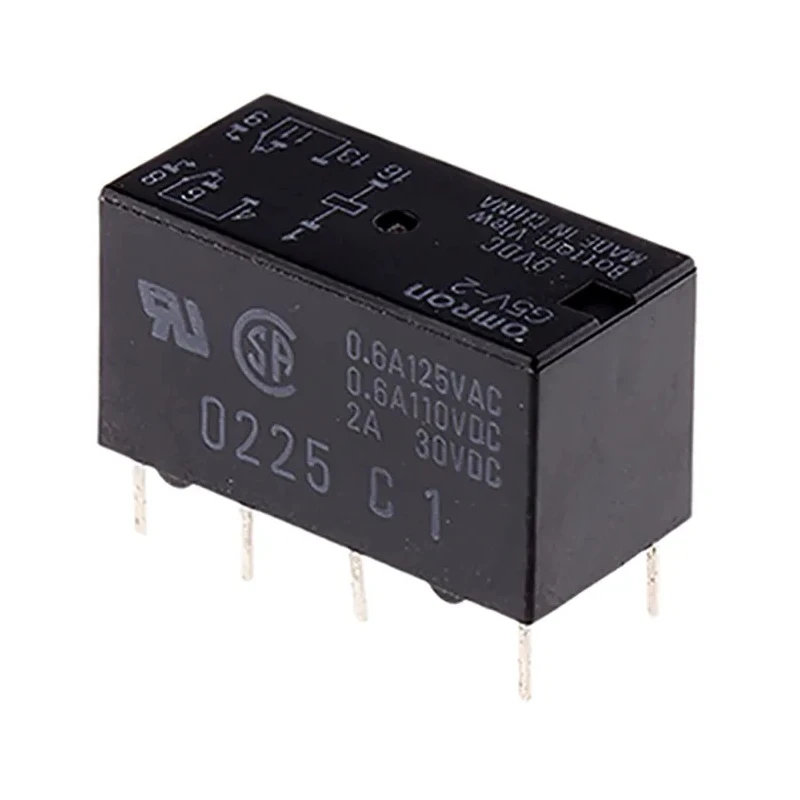 Omron PCB Signal Relay 9V dc Coil 2A DPDT G5V-2 9DC