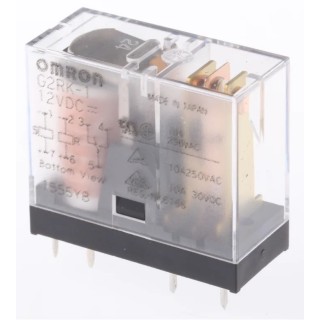 Omron PCB Power Relay 12V DC Coil, 5A Switching Current, SPDT Contact Configuration G2RK-1 DC12