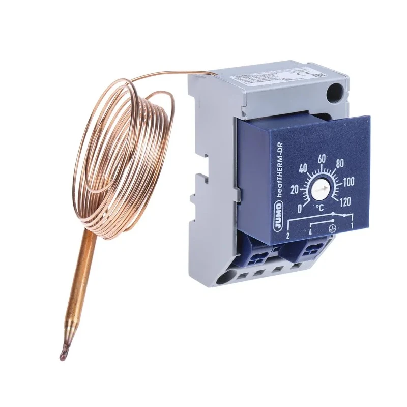 Jumo Capillary Thermostat, 80°C Max Snap Action Switch, Automatic Reset 603070/0002-7-026-000-25-2000-40-10-00-00-000-00-6