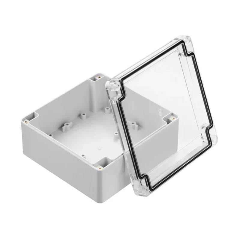 RS PRO Grey Polycarbonate, ABS Hermetically Sealed Enclosure IP67 IK07 60.1 mm Height, 134.8 mm Width, 134.8 mm 186-2283