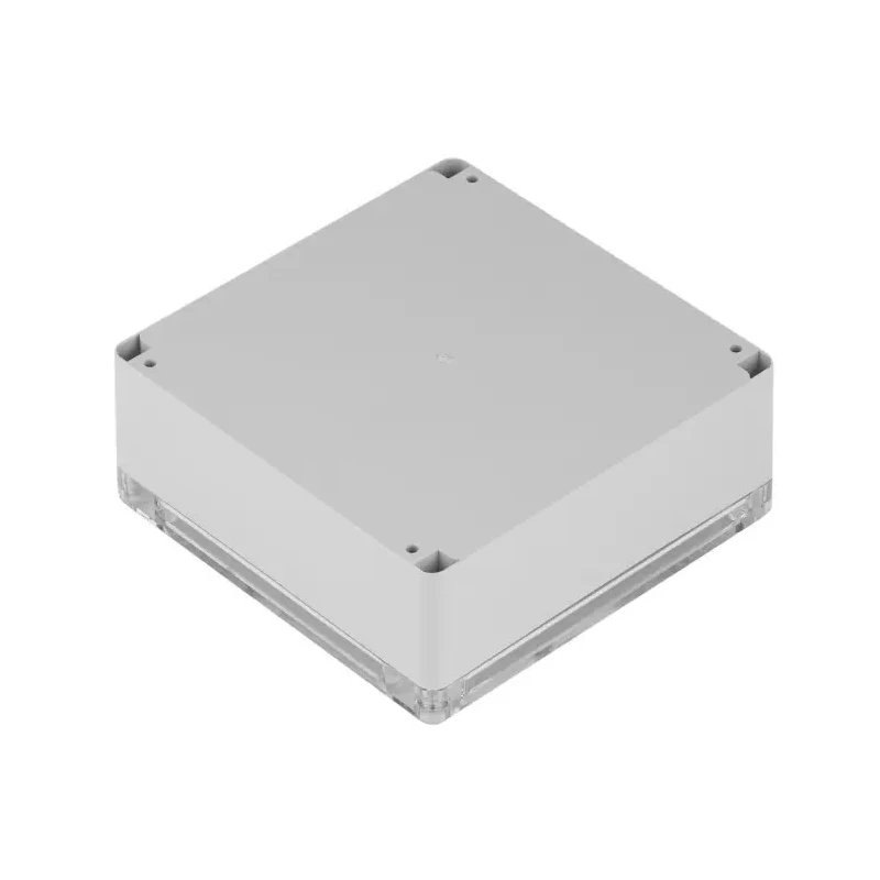 RS PRO Grey Polycarbonate, ABS Hermetically Sealed Enclosure IP67 IK07 60.1 mm Height, 134.8 mm Width, 134.8 mm 186-2283