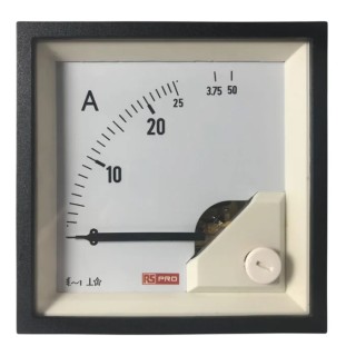 RS PRO Analogue Panel Ammeter 100 A AC, 68 mm x 68 mm, 1 % Moving Iron 186-2451