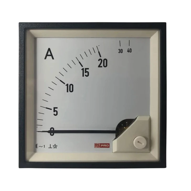 RS PRO Analogue Panel Ammeter 100 A AC, 92 mm x 92 mm, 1% Accuracy Moving Iron 186-2466