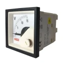 RS PRO Analogue DC Voltmeter 15mV to 600V Range, 45x45 mm Cutout 54 mm Depth 186-2482