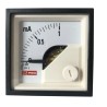 RS PRO Analogue Panel Ammeter DC 100 A, 45 mm x 45 mm, 1% Accuracy, Moving Coil 186-2474