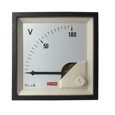 RS PRO Analogue Panel Ammeter DC 1000 A, 68 mm x 68 mm, 1% Accuracy Moving Coil 186-2498