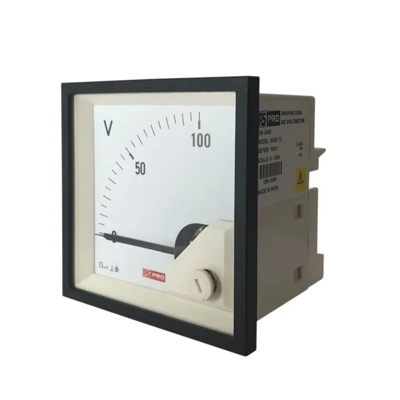 RS PRO Analogue Panel Ammeter DC 1000 A, 68 mm x 68 mm, 1% Accuracy Moving Coil 186-2498