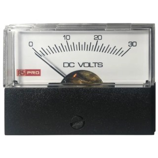 Monacor Analogue Panel Ammeter 1000 A DC, 57 mm x 44 mm, ±1.5 % High Torque Pivot and Jewel Moving Coil and Moving 186-2534