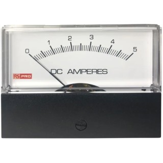 HOBUT RS PRO Analogue Panel Ammeter 50 A DC, 76 mm x 74 mm, ±1.5 % High Torque Pivot and Jewel Moving Coil and 186-2528