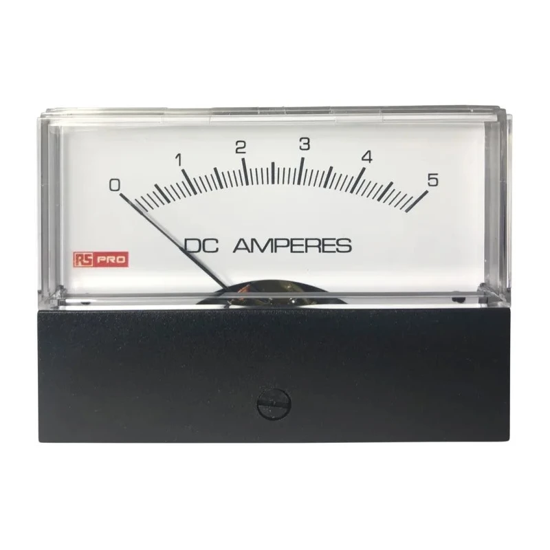 HOBUT RS PRO Analogue Panel Ammeter 50 A DC, 76 mm x 74 mm, ±1.5 % High Torque Pivot and Jewel Moving Coil and 186-2528