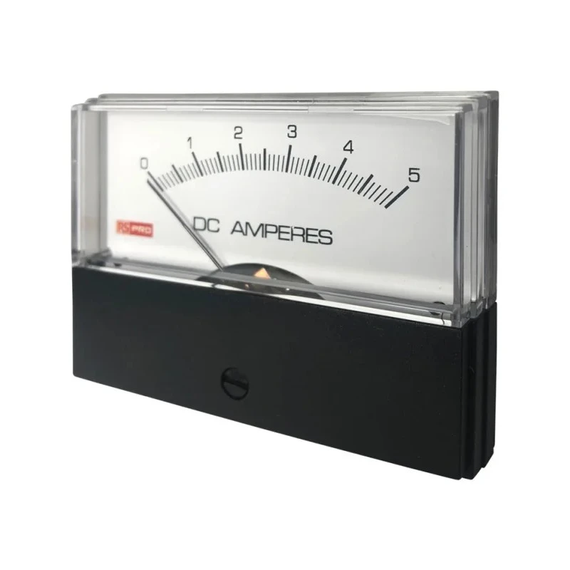 HOBUT RS PRO Analogue Panel Ammeter 50 A DC, 76 mm x 74 mm, ±1.5 % High Torque Pivot and Jewel Moving Coil and 186-2528