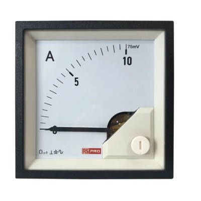 RS PRO Analogue Panel Ammeter 100 A DC, 68 mm x 68 mm, 1% Accuracy Moving Coil 186-2490
