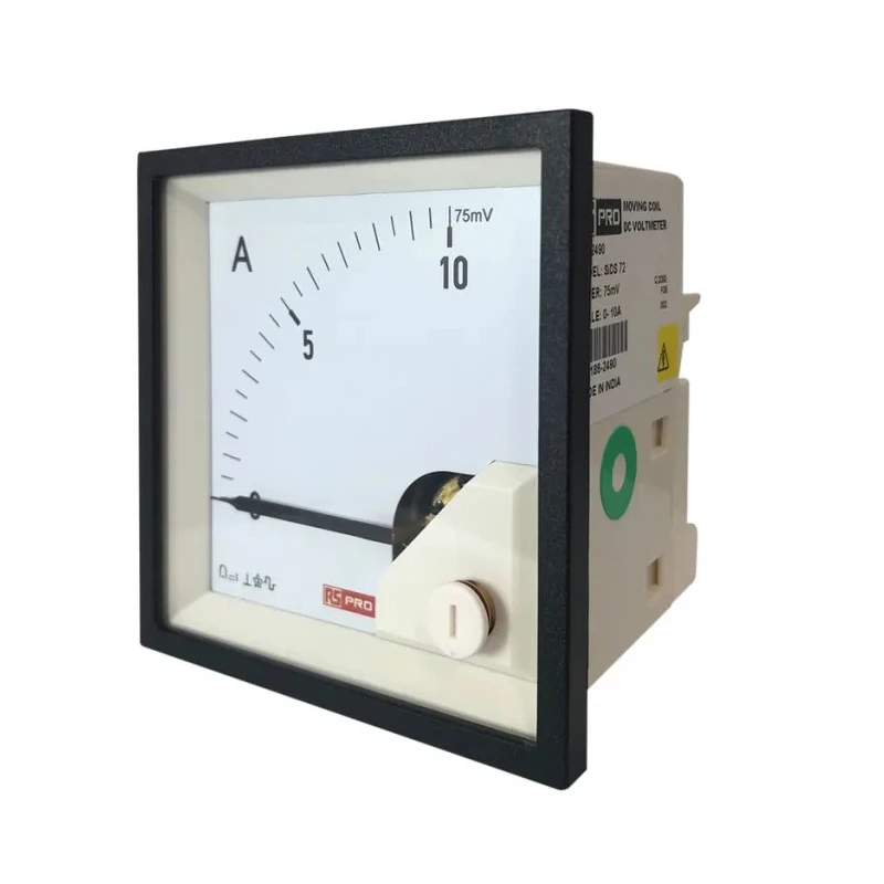 RS PRO Analogue Panel Ammeter 100 A DC, 68 mm x 68 mm, 1% Accuracy Moving Coil 186-2490