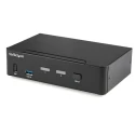 StarTech.com 2 Port 1 Display USB DisplayPort KVM Switch 3.5 mm Stereo Audio 3840 x 2160 Pixel Maximum Resolution SV231DPU34K