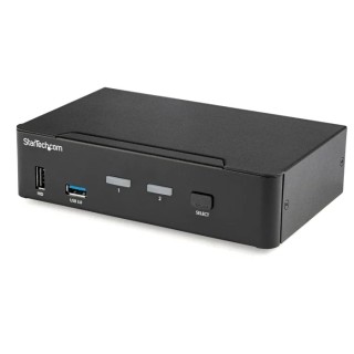 StarTech.com 2 Port 1 Display USB DisplayPort KVM Switch 3.5 mm Stereo Audio 3840 x 2160 Pixel Maximum Resolution SV231DPU34K