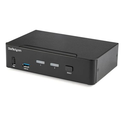 StarTech.com 2 Port 1 Display USB DisplayPort KVM Switch 3.5 mm Stereo Audio 3840 x 2160 Pixel Maximum Resolution SV231DPU34K