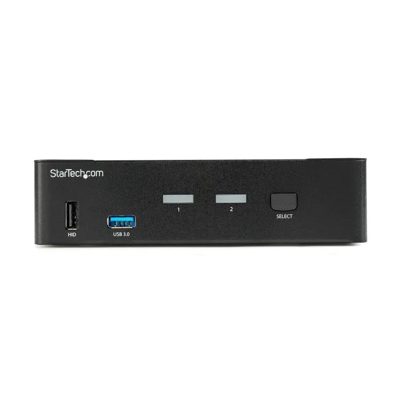 StarTech.com 2 Port 1 Display USB DisplayPort KVM Switch 3.5 mm Stereo Audio 3840 x 2160 Pixel Maximum Resolution SV231DPU34K
