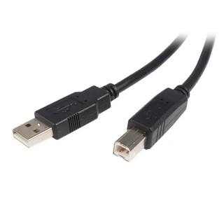 StarTech.com USB 2.0 Male USB 2.0 Type A to Male USB B Cable Black 5 m USB2HAB5M