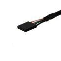 StarTech.com USB 2.0 Female 5-Pin Crimp Socket to Female USB Type A Cable Black 300mm USBPNLAFHD1