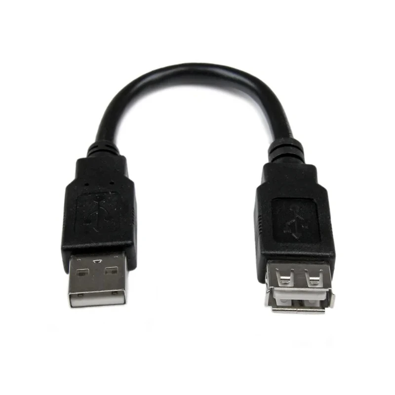 StarTech.com USB 2.0 Male USB Type A to Female USB Type A Cable Black 150mm USBEXTAA6IN