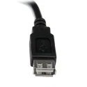 StarTech.com USB 2.0 Male USB Type A to Female USB Type A Cable Black 150mm USBEXTAA6IN
