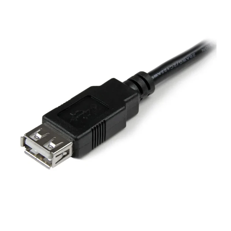 StarTech.com USB 2.0 Male USB Type A to Female USB Type A Cable Black 150mm USBEXTAA6IN