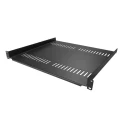 StarTech.com Black Steel Rack Shelf 1 U, Ventilated, 20kg Load Capacity, 441mm x 401mm CABSHELF116V