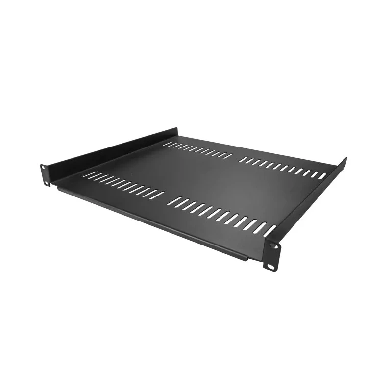 StarTech.com Black Steel Rack Shelf 1 U, Ventilated, 20kg Load Capacity, 441mm x 401mm CABSHELF116V