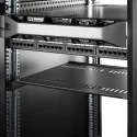 StarTech.com Black Steel Rack Shelf 1 U, Ventilated, 20kg Load Capacity, 441mm x 401mm CABSHELF116V